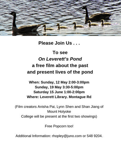 Leverett Pond Film Screening